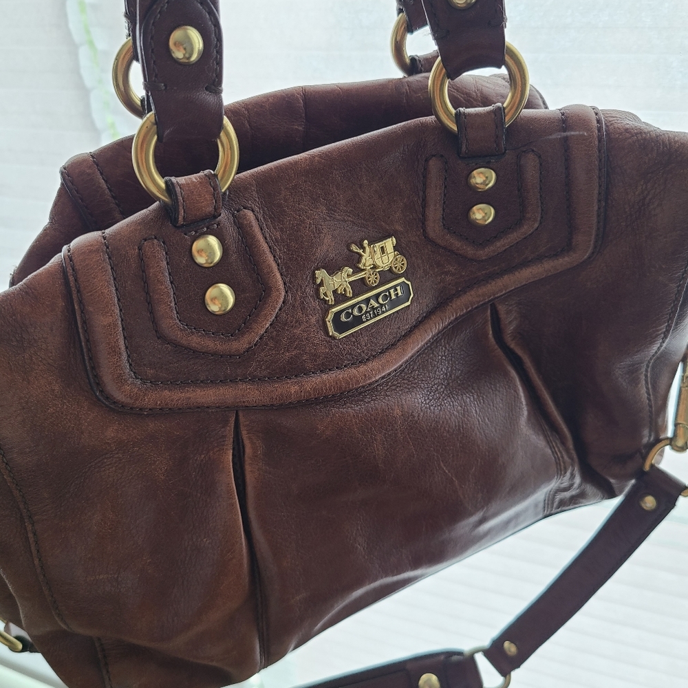 Coach, Abigail, Brown Leather Purse